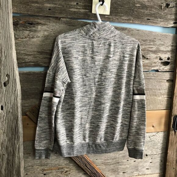 PINK Victoria's Secret Size Small Light Grey Cowl Neck Sweatshirt - Picture 3 of 4